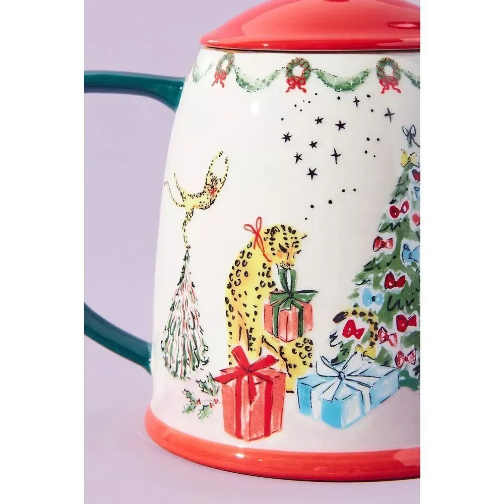Anthropologie Susannah Garrod 'Tis The Season Tea For Two Set Christmas NEW